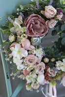 Fiolettina, wielkanocny wianek z zawieszką, śr.30cm