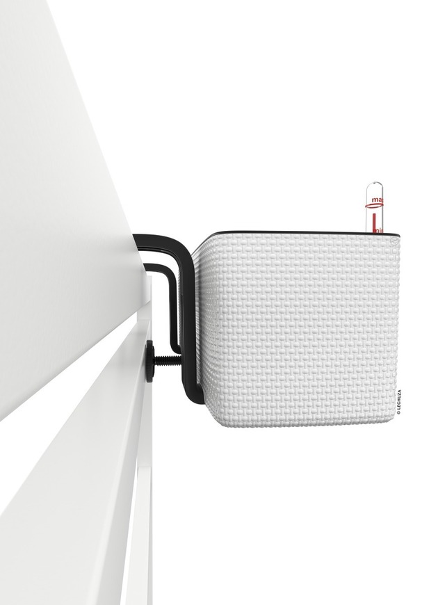 Balconissima, elegancka donica z nawadnianiem i uchwytami, piaskowy brąz, dł.40cm