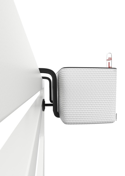 Balconissima, elegancka donica z nawadnianiem i uchwytami, piaskowy brąz, dł.40cm