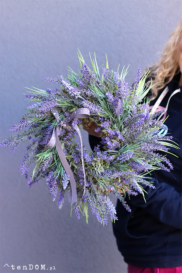 dekoracyjny wianek z lawendą, Lavender Home 2, śr.35cm
