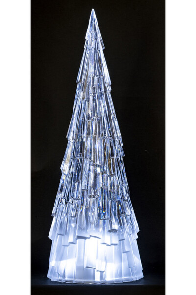 Crystal Xmas, świąteczna figurka choinka LED