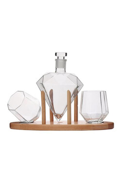 Diamond Whiskey, karafka i kieliszki diament, poj.840ml