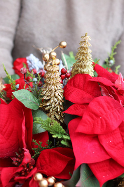 Red Winter, nowoczesna kompozycja nagrobna, wym.40x83cm