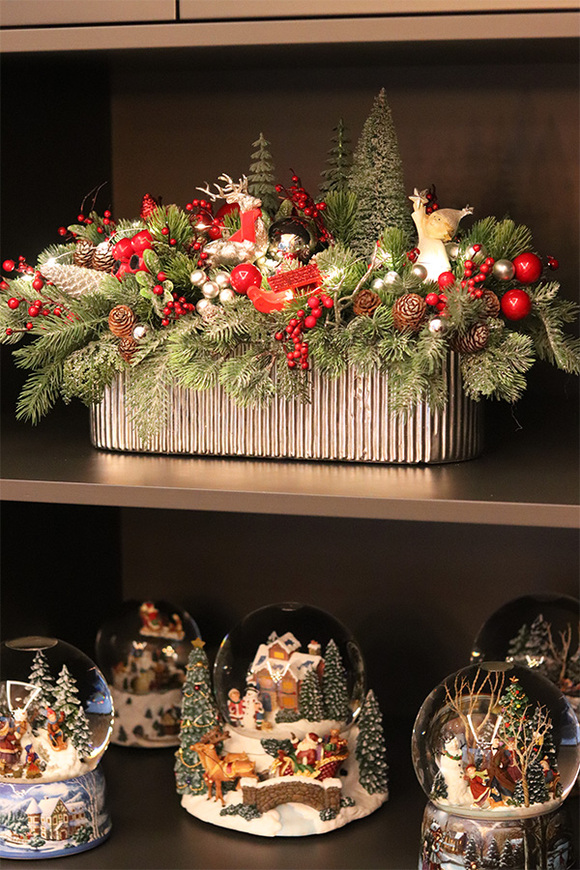 Moko Xmas Forest, świąteczny stroik LED z zimowym lasem