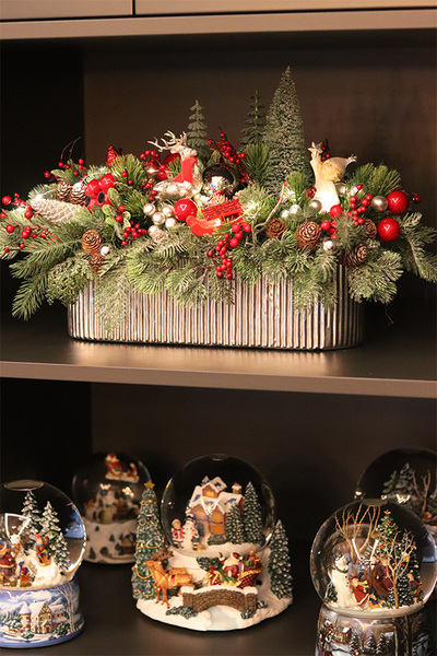 Moko Xmas Forest, świąteczny stroik LED z zimowym lasem