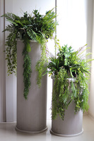 Window Green, zielona kompozycja ze zwisami, wym.28x50cm