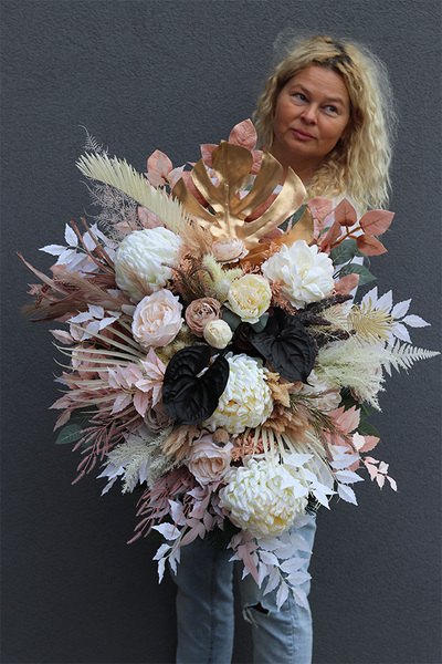 Premium Delight, komplet dekoracji nagrobnych, wiązanka + bukiet