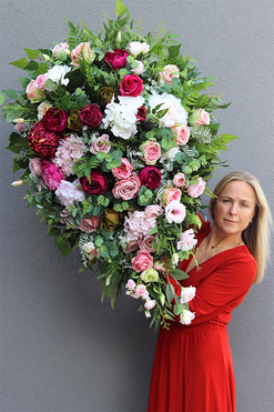 Memorista Nebrana, duża wiązanka nagrobna, dł.110cm 