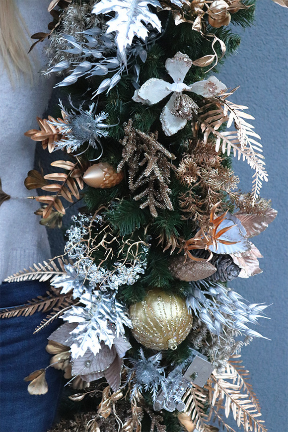 Gwiazdka we Francji 2, świąteczna girlanda na kominek, dł.300cm