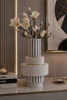 Noir Glamour, ceramiczny nowoczesny wazon