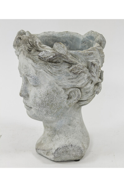 cementowa osłonka / donica, Kobieta A, wym. 21x14x16cm