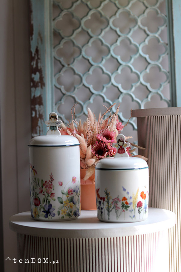 Pan Kwiatek, ceramiczny pojemnik z pokrywką	