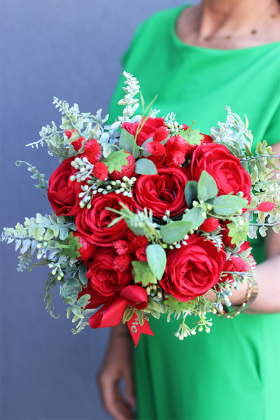 flowerbox z czerwonymi różami, Red Flower