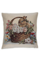 Bunny Basket, wielkanocna poszewka gobelinowa dwustronna