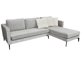 Classic, sofa narożna prawostronna, szary melanż 
