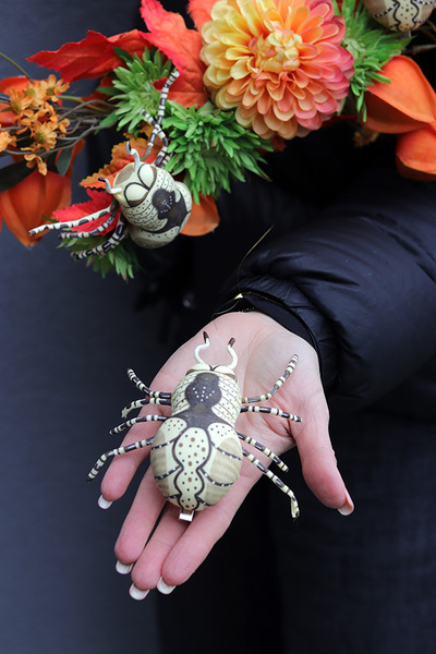 Halloween Spider Subtelle, jesienny wianek na drzwi