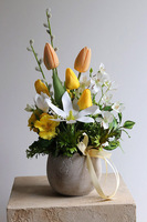 Ach Wiosna, stroik wiosenny z tulipanami