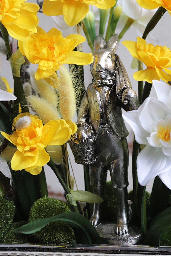 Lusilla, kompozycja wiosenna z żonkilami, wys.38cm