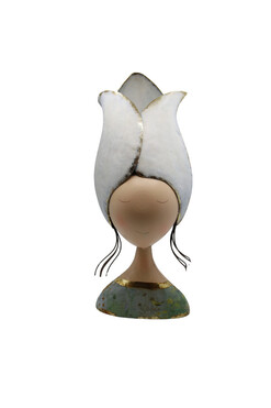 Flower Lady, metalowy wazon A, wym.56x30x17cm