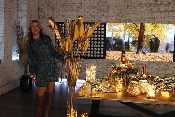 Bananowiec Gold, złota dekoracja do wazonu