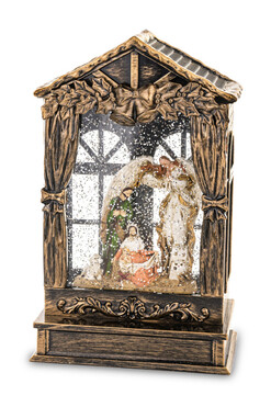 Christmas Charm, lampion szopka LED, A, wym.25.5x16x9.3cm