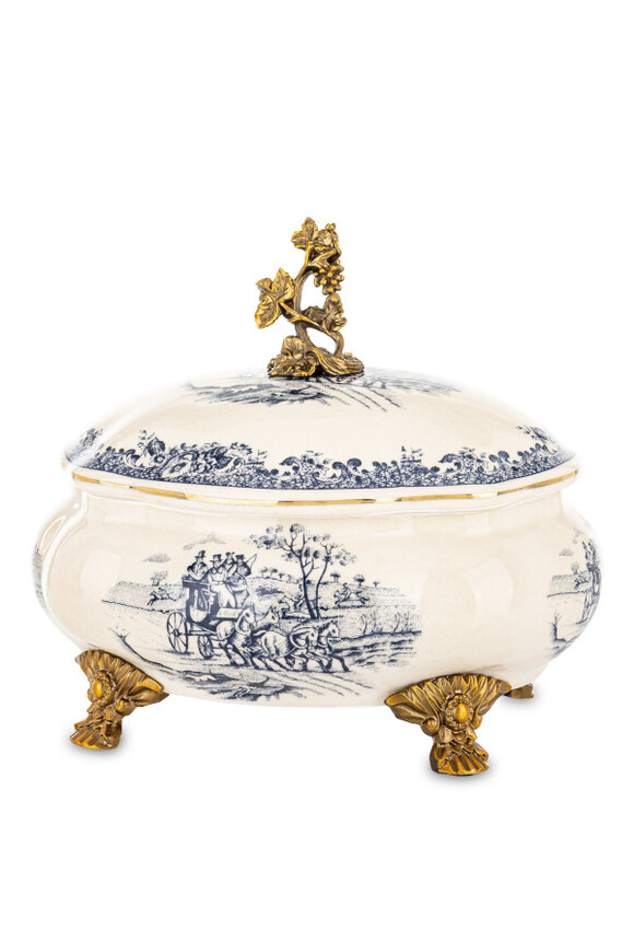 Imperial Blue, ceramiczne puzderko szkatułka