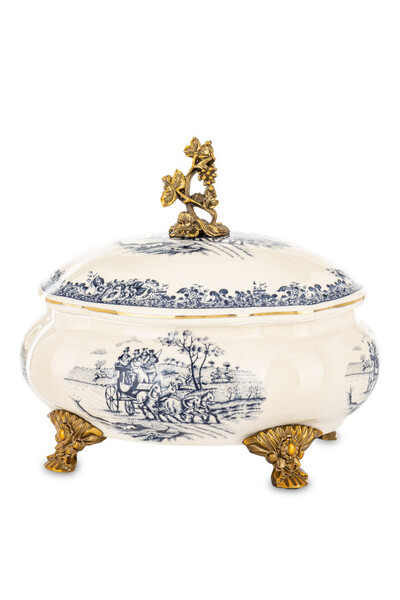 Imperial Blue, ceramiczne puzderko szkatułka