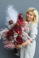 Anonsja Bordo, bukiet nagrobny we wkładzie do wazonu