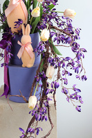 Futura, stroik wielkanocny w zielonej tonacji, wym.33x80x24cm