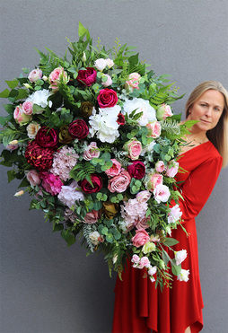 Memorista Nebrana, duża wiązanka nagrobna, dł.110cm 