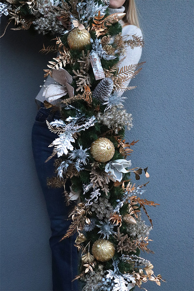 Gwiazdka we Francji 2, świąteczna girlanda na kominek, dł.300cm