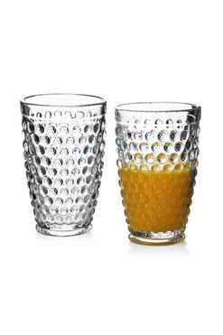 Honeycomb, szklanka z ozdobnym wzorem, kpl.6szt, poj.380ml