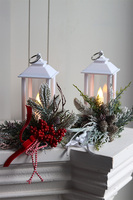 Mini Winter White, lampion nagrobny LED na kolumbarium