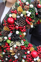 Świąteczny Kolor Big 3, bogaty wianek świąteczny