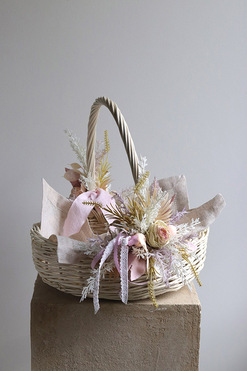 OD RĘKI U Gąski, duży dekorowany koszyczek wielkanocny, wys.32cm 