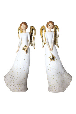 Angels Givat A, świąteczna figurka anioła, wys.38cm, kpl.2szt 