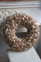 Shining Deluxe Gold, świąteczny wianek z bombek	