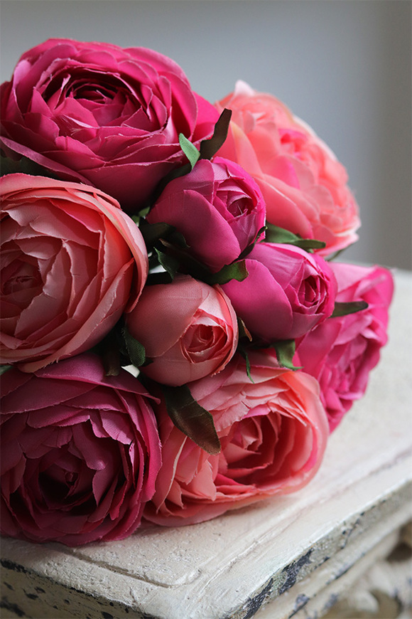 Ranunculus, bukiet kwiatów, różowy