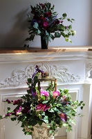 Angelo Garden Purple&Gold 2, kompozycja kwiatowa z lampionem