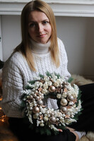 Cozy Christmas, świąteczny wianek na drzwi