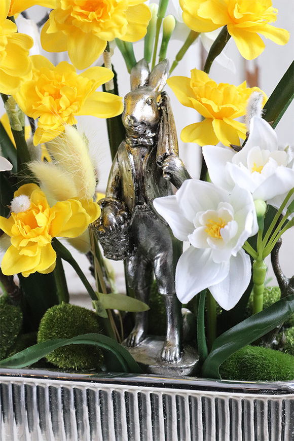 Lusilla, kompozycja wiosenna z żonkilami, wys.38cm