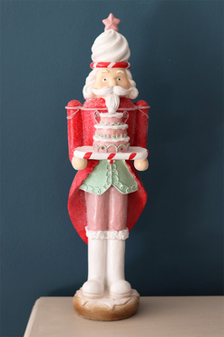 OD RĘKI Candycracker LED Pink, figurka dziadek do orzechów, wys.55cm 