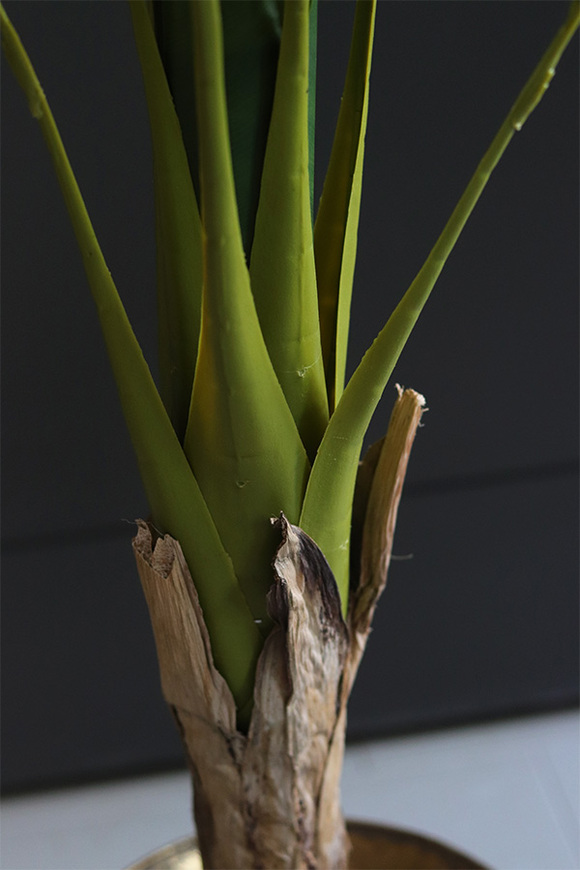 Bananowiec Eduardo, sztuczna roślina w donicy