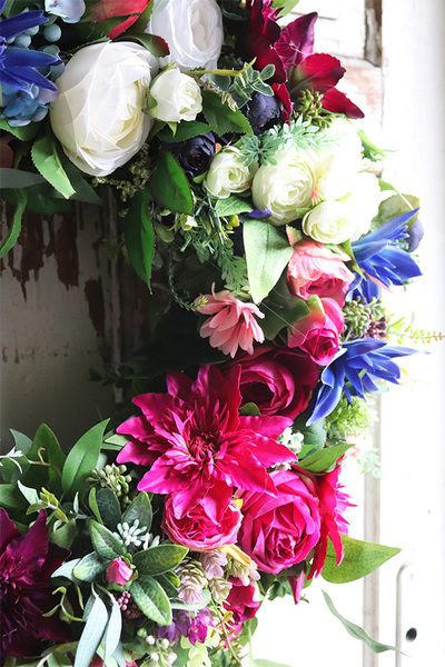 Monique, kolorowy wianek na drzwi, śr.55cm