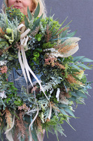 Boho Naturesi, wianek ze sztucznym suszem, śr.46cm  