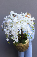 GoldLine Freria, sztuczny storczyk w złotej donicy