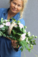 Pink Memory Angels, dekoracja nagrobna na plastrze drewna