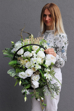 Wspomnienie Dla Mamy, dekoracja nagrobna z dedykacją, wym.41x82cm 