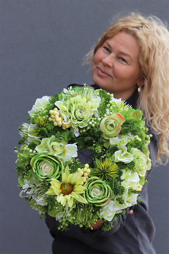 Green Floresi, wianek dekoracyjny na drzwi, śr.32cm