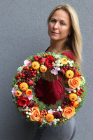 Orangina 2, jesienny wianek na drzwi